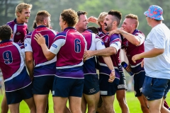 47th Kiama Sevens at Kiama Showground, Kiama, NSW. Goulburn celebrate their defeat of Bungendore in the Country Cup Final. Photo Rugby AU MediaStuart Walmsley